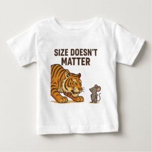 Camiseta Tamanho não importa - Design de Tigre e Rato Engra