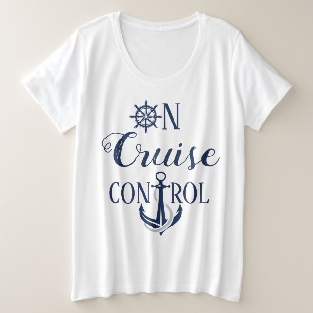 Camiseta Tamanho Plus Feminino Em Cruzeiro Control (Frente do Design)