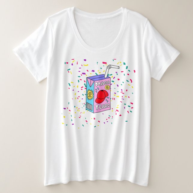 Camiseta Tamanho Plus MAGA Tears (Frente do Design)