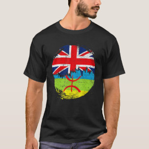 Camiseta Tamazight Vintage com Raízes da Bandeira Britânica