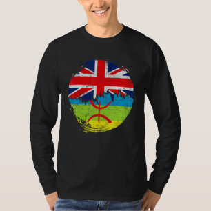 Camiseta Tamazight Vintage com Raízes da Bandeira Britânica