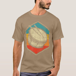 Camiseta Tambor de Chumbo Retro Vintage Marcha Banda de Tam