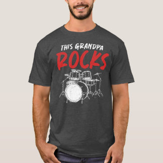 Camiseta Tambor De Mens Arrumou Este Vovô Rocha Drummer Apo
