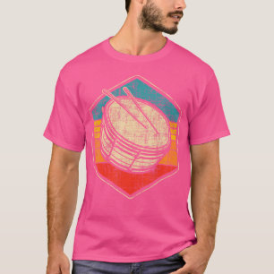 Camiseta Tambor de Snare da Vintage Retroativa - Linha de t