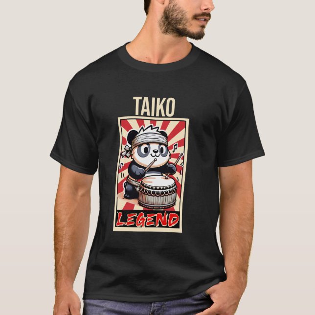 Camiseta Tambor de Taiko Japonês Tradicional (Frente)