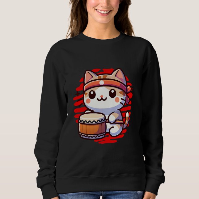 Camiseta Tambor de Taiko Japonês Tradicional (Frente)