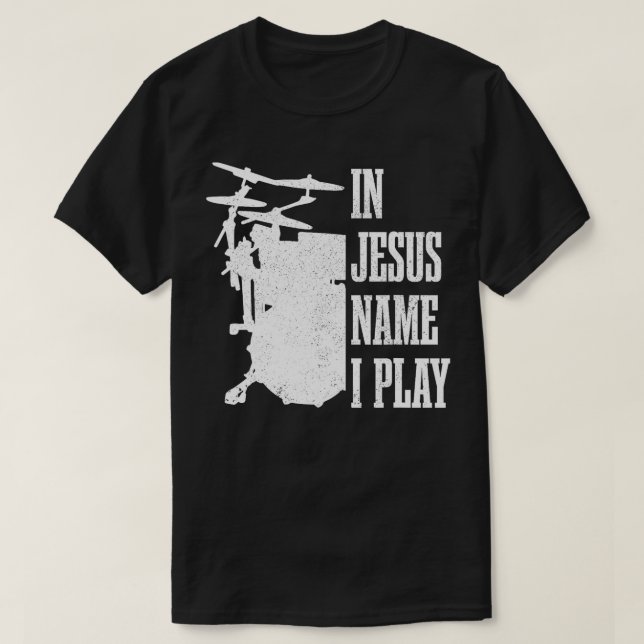 Camiseta Tambor Drummer Cristão Boca Para Jesus (Frente do Design)