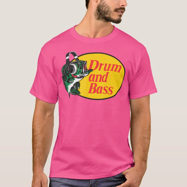Camiseta Tambor Engraçado E Bass Para Amantes De Música (Frente)