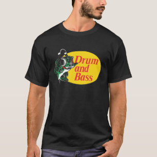 Camiseta Tambor Engraçado E Bass Para Música Amantes De Cam