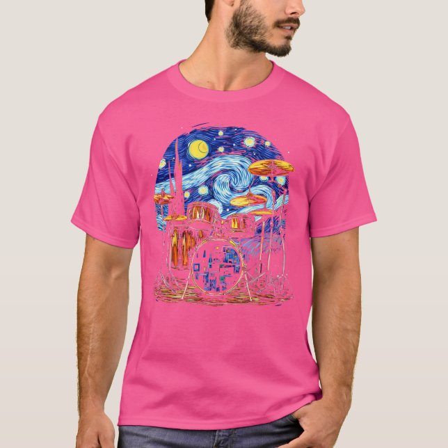 Camiseta Tambor Kit Percussionista Drummer Art Drums (Frente)