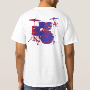 Camiseta tambores azuis brancos