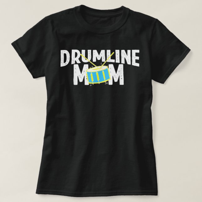 Camiseta Tambores de Banda de Marcha Mãe (Frente do Design)
