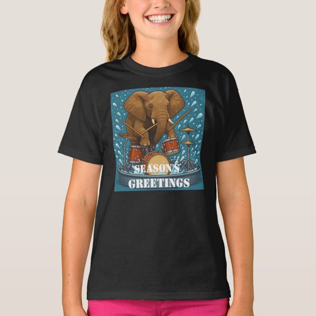 Camiseta Tambores de elefante com água salgada (Frente)