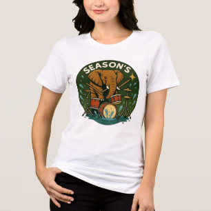 Camiseta Tambores de elefante com água salgada