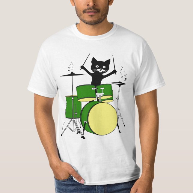 Camiseta Tambores De Gato, Tambores De Gato Engraçados (Frente)