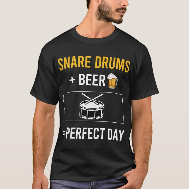 Camiseta Tambores De Tambor De Carro De Cerveja Dia (Frente)