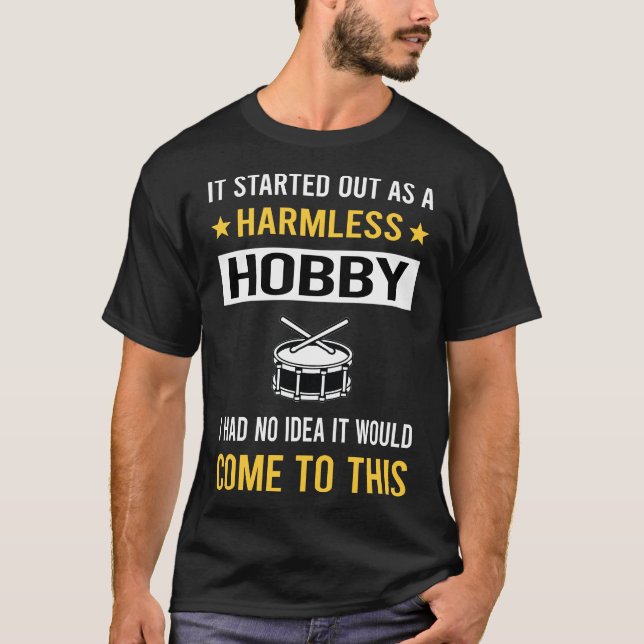 Camiseta Tambores de Tambor de Tambor de Hobby Indefeso (Frente)