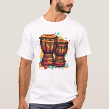 Tambores Djembe Gêmeos Coloridos