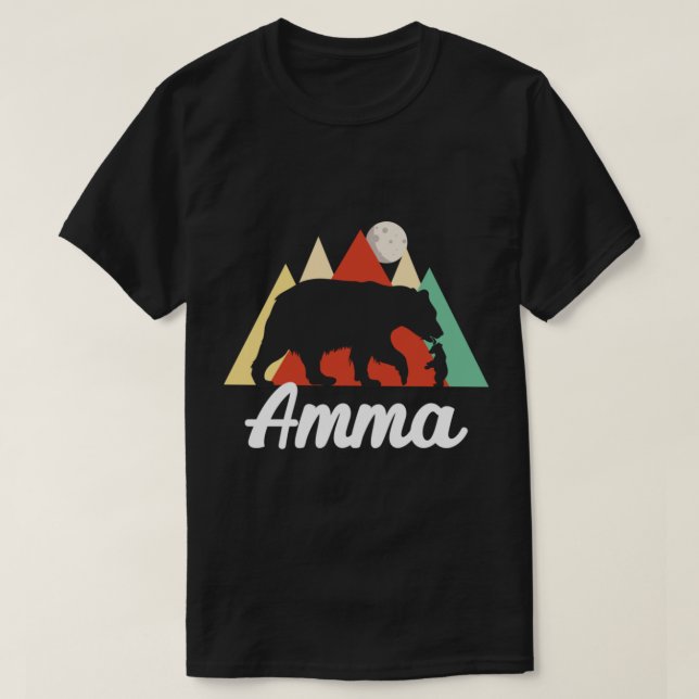 Camiseta Tamil Mom Mother s Day Amma Momma Bear   (Frente do Design)