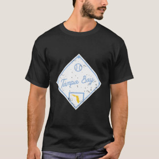 Camiseta Tampa Bay Baseball Fan Florida Map State Outline F