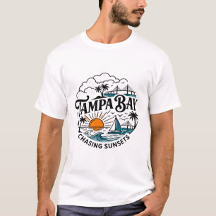 Camiseta Tampa Bay Flórida Perseguindo Pôr do Sol Tema Cost