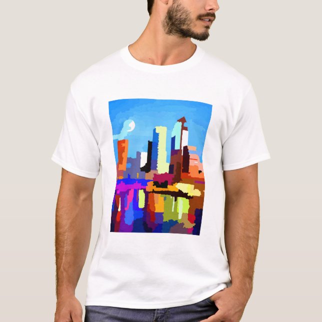 Camiseta Tampa Bay Skyline Moonrise (Frente)