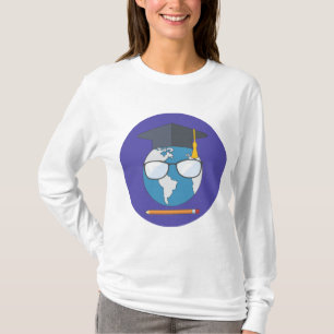 Camiseta Tampa de Graduação em Educação Global Terra Planet