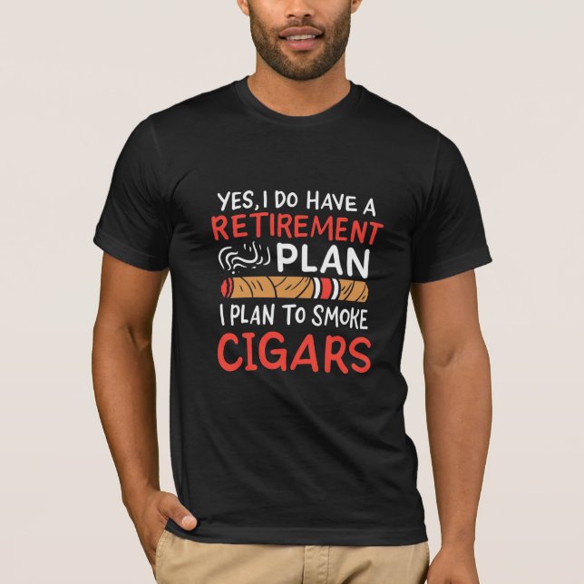 Camiseta Tampa do charuto | Planejo Fumar Cigarros (Frente)
