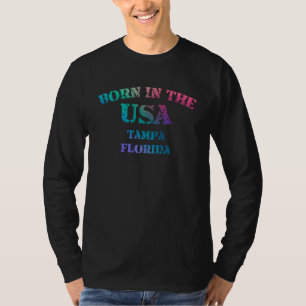 Camiseta Tampa Flórida Nascido nos EUA desgastado 1