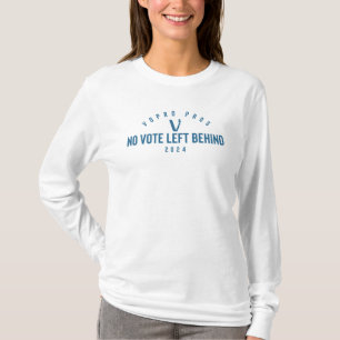 Camiseta Tampa longa do logotipo azul 2024