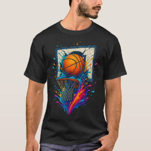 Camiseta Tampo Ckboard Salpico Enterrada Esboço Colorido