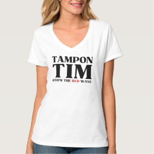 Camiseta Tampon Tim Will Pára A Onda Vermelha-Tim Walz 2024