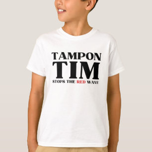 Camiseta Tampon Tim Will Pára A Onda Vermelha-Tim Walz 2024