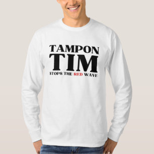 Camiseta Tampon Tim Will Pára A Onda Vermelha-Tim Walz 2024