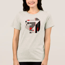 Camiseta Tan Brown Black Red Geométrico Abstrato MCM