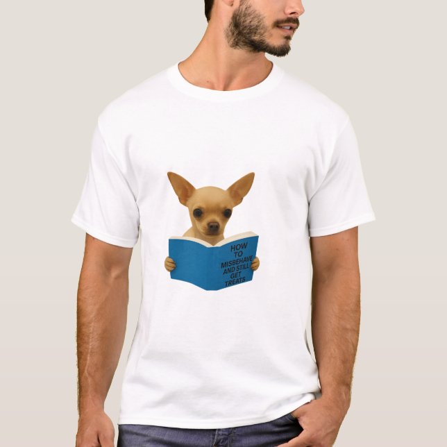 Camiseta Tan Chihuahua how to Misbehave  (Frente)