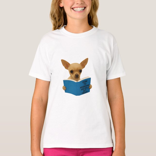 Camiseta Tan Chihuahua how to Misbehave  (Frente)