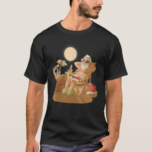 Camiseta Tan Christmas Em Julho Papais noeis Reindeer Sunba