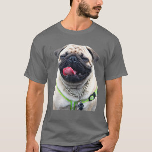Camiseta Tan Pug Men Pug Mãe Vida Pai Tee Love Dog Pe