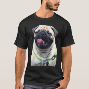 Camiseta Tan Pug Shirt Men Pug Mãe Pai Tee Love