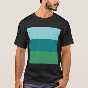 Camiseta Tanager Turquesa, Azul Teal e Verde Kelly Horiz