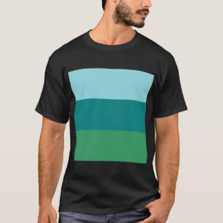 Camiseta Tanager Turquoise, Teal Blue e Kelly Green Horiz