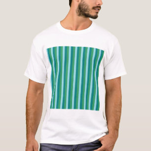 Camiseta Tanager Turquoise, Teal Blue e Kelly Green Repea