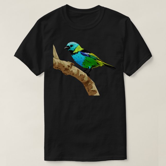Camiseta Tanager verde (Frente do Design)