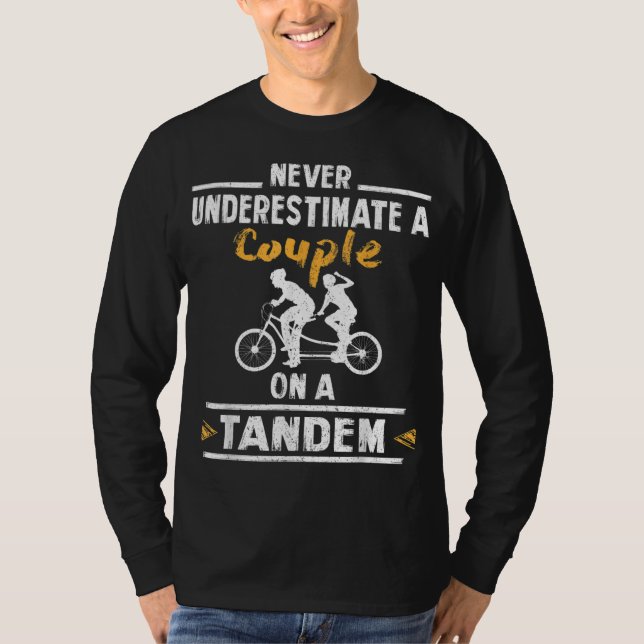 Camiseta Tandem Bike Cycling Two Person Bicycle Casal Biki (Frente)