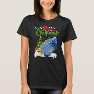 Camiseta Tang Fish Xmas Decorações Tang Fish Peixe Natal