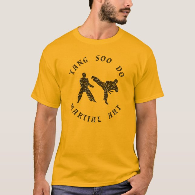 Camiseta Tang Soo faz silhuetas (Frente)