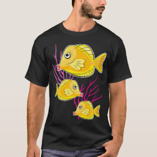 Camiseta Tangue Amarelo no Mar Azul Profundo