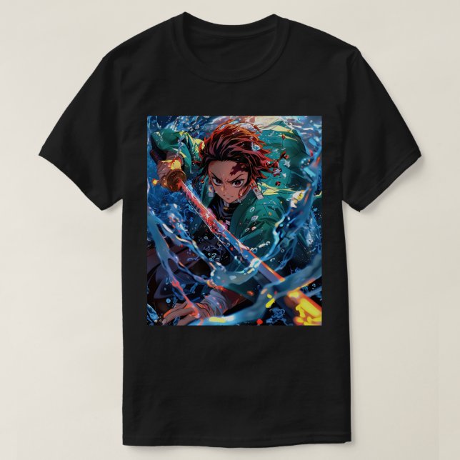 Camiseta tanjiro com manga japonês (Frente do Design)