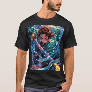 Camiseta tanjiro com manga japonês
